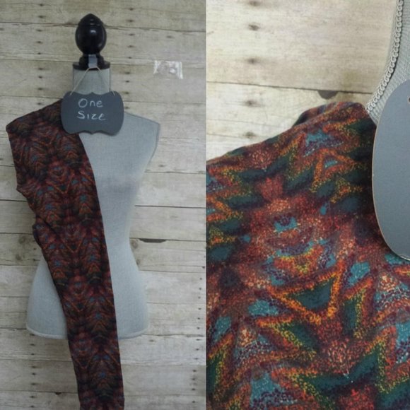NWT OS One Size LuLaRoe Legging - Dark Multi Color Pattern - Picture 1 of 1